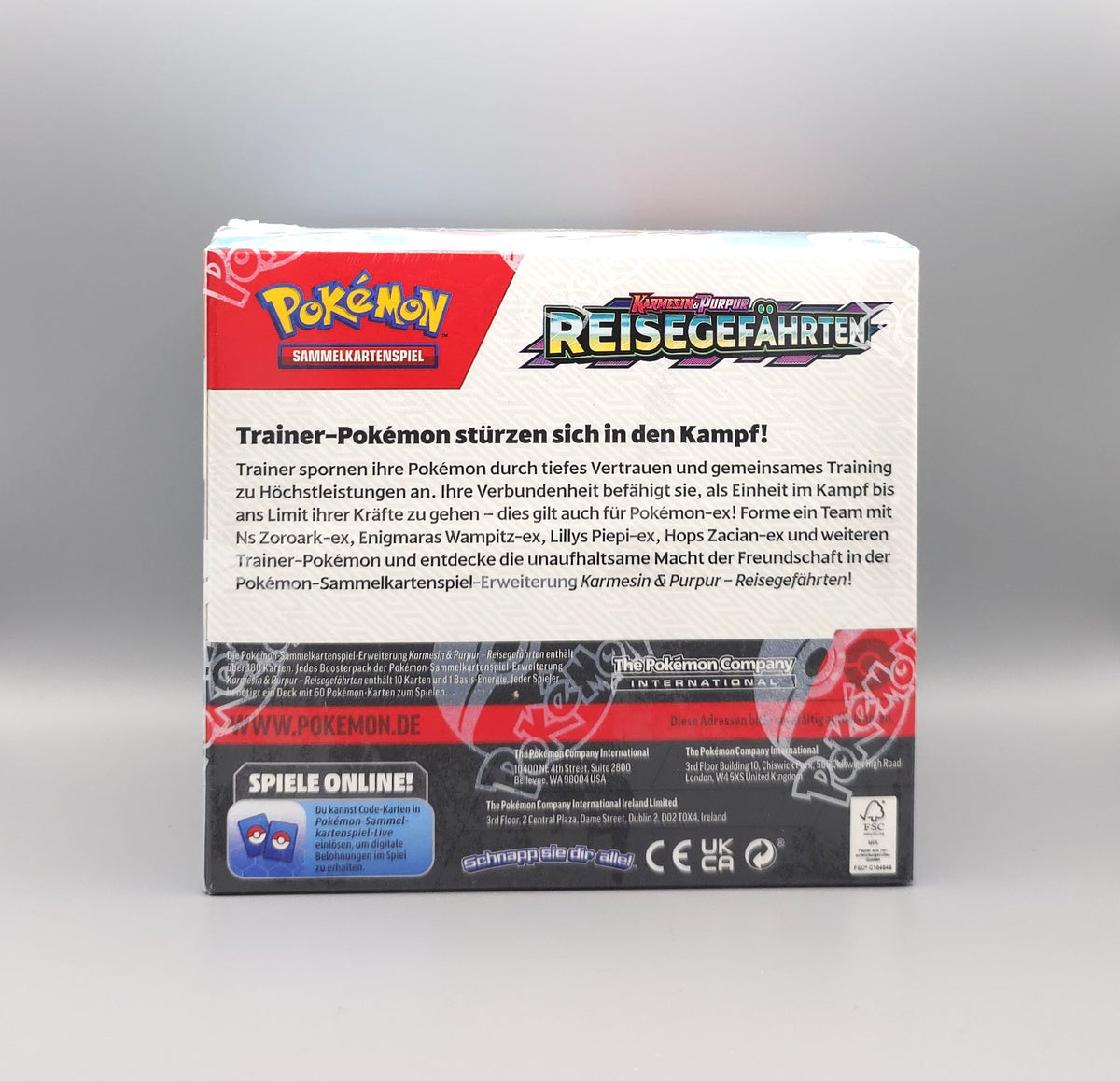Pokemon KP09 Karmesin & Purpur: Reisegefährten | 36 Booster Pack Display | Deutsch