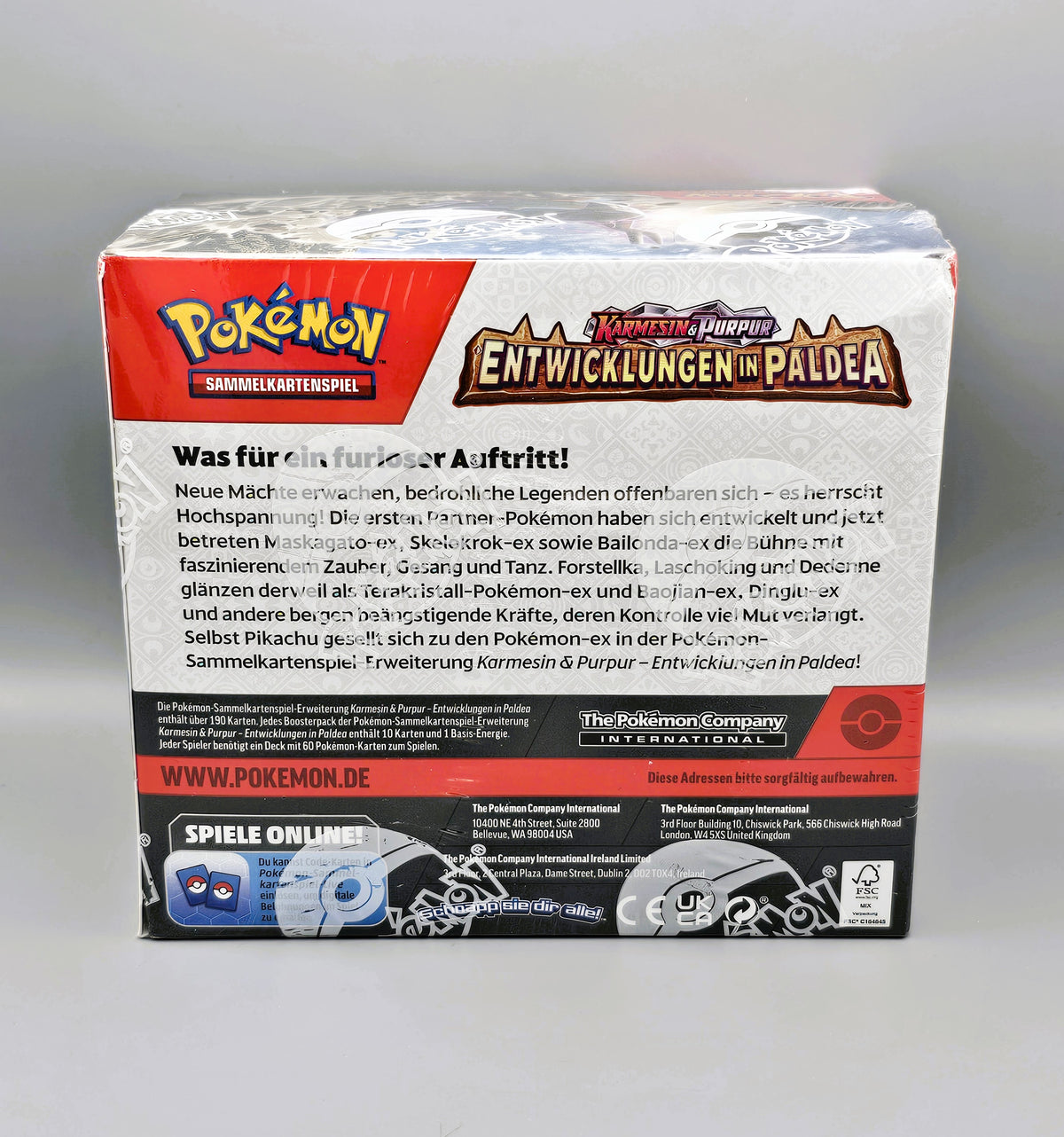Pokemon KP02 Karmesin & Purpur: Entwicklungen in Paldea | 36 Booster Pack Display | Deutsch