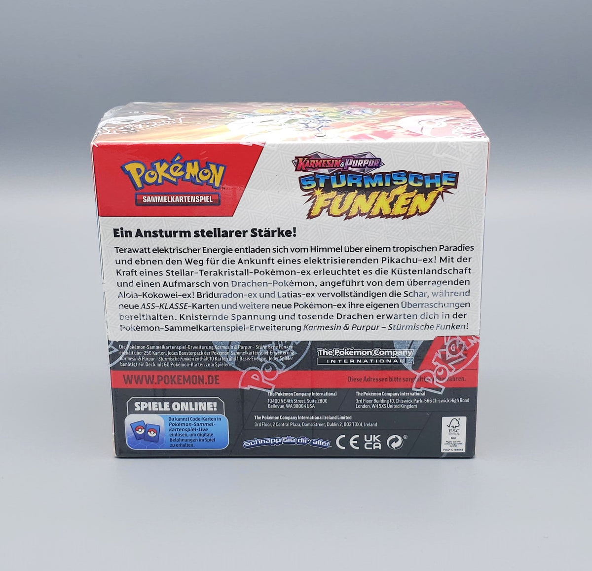 Pokemon KP08 Karmesin & Purpur: Stürmische Funken | 36 Booster Pack Display | Deutsch
