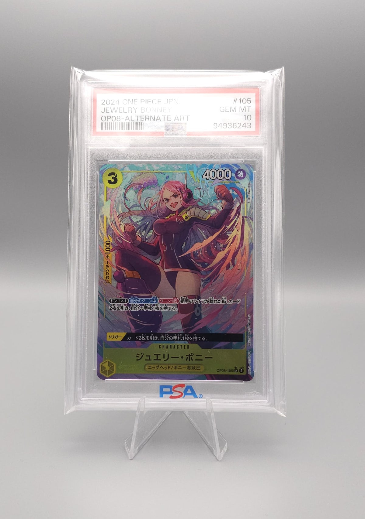 One Piece | Jewelry Bonney | OP08-105 SR | PSA10 | Japanisch