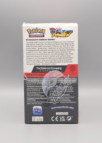 Pokemon KP08 Karmesin & Purpur: Stürmische Funken | 18 Booster Pack Display | Deutsch