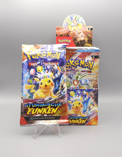*diff* Pokemon KP08 Karmesin & Purpur: Stürmische Funken | 1x Booster Pack | Deutsch