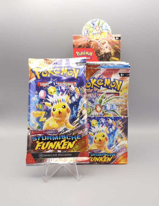 *diff* Pokemon KP08 Karmesin & Purpur: Stürmische Funken | 1x Booster Pack | Deutsch