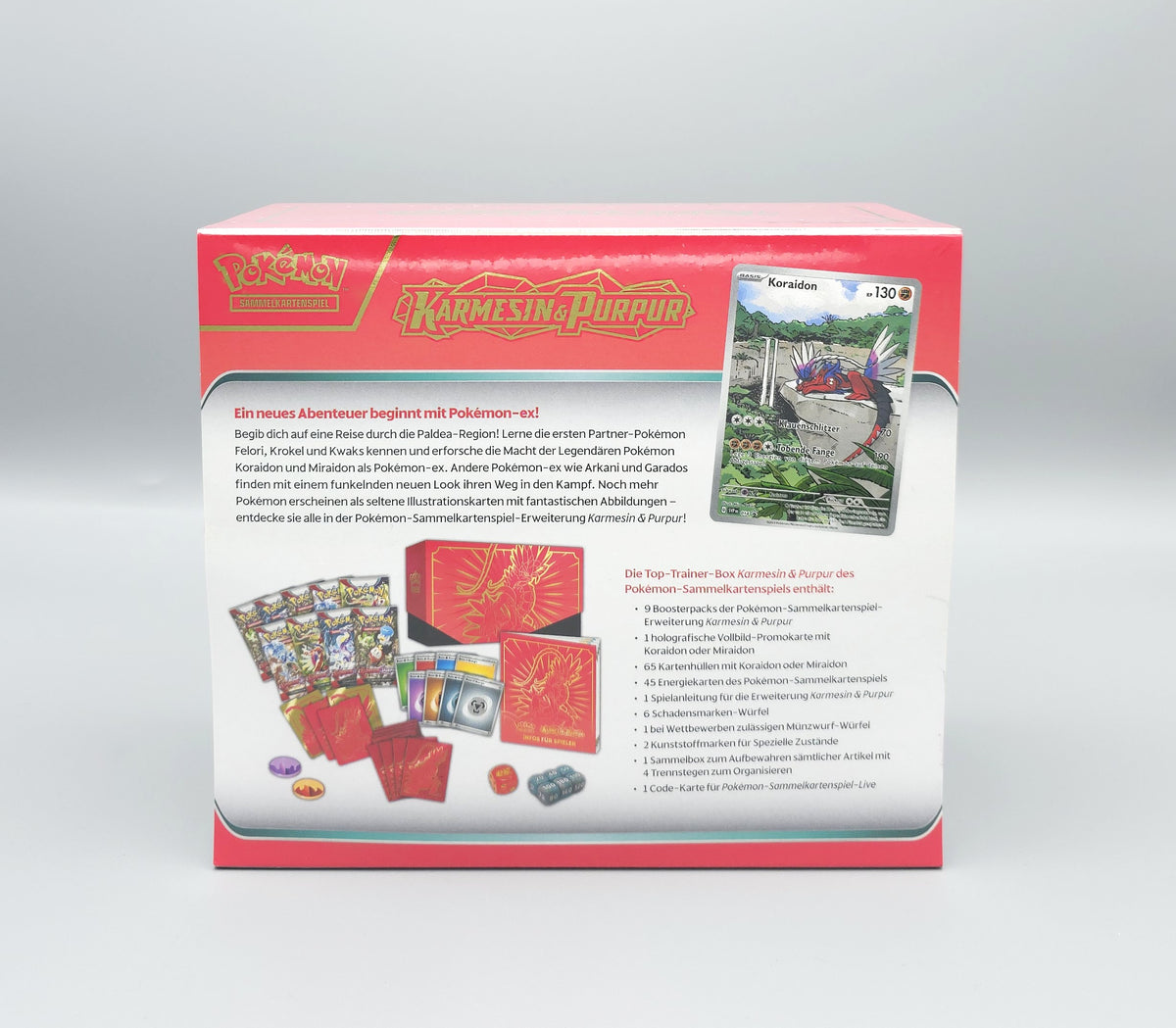 *diff* Pokemon KP01 Karmesin & Purpur: Base Set | Top-Trainer-Box | Deutsch