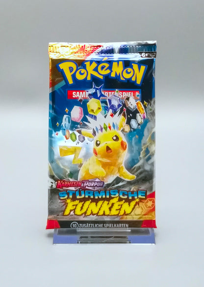 *diff* Pokemon KP08 Karmesin & Purpur: Stürmische Funken | 1x Booster Pack | Deutsch
