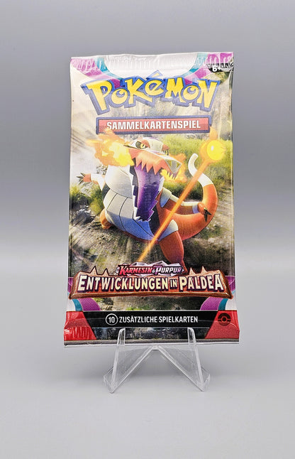 Pokemon Karmesin & Purpur: Entwicklungen in Paldea (KP02) | 1x Booster Pack | Deutsch