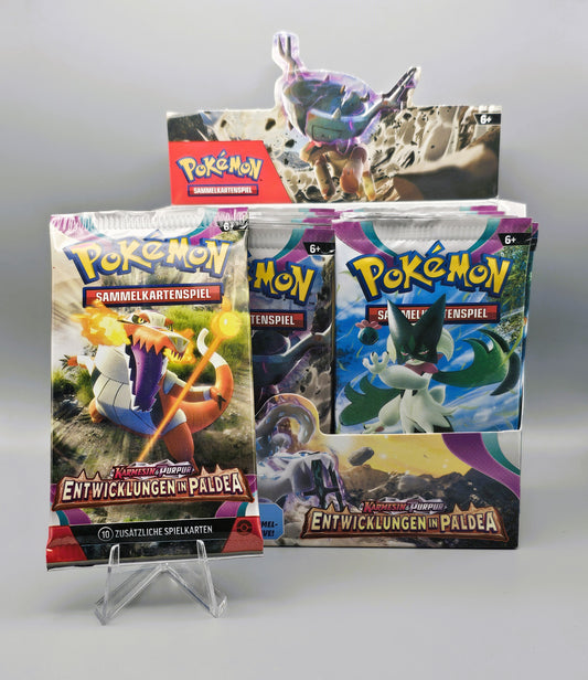 Pokemon Karmesin & Purpur: Entwicklungen in Paldea (KP02) | 1x Booster Pack | Deutsch