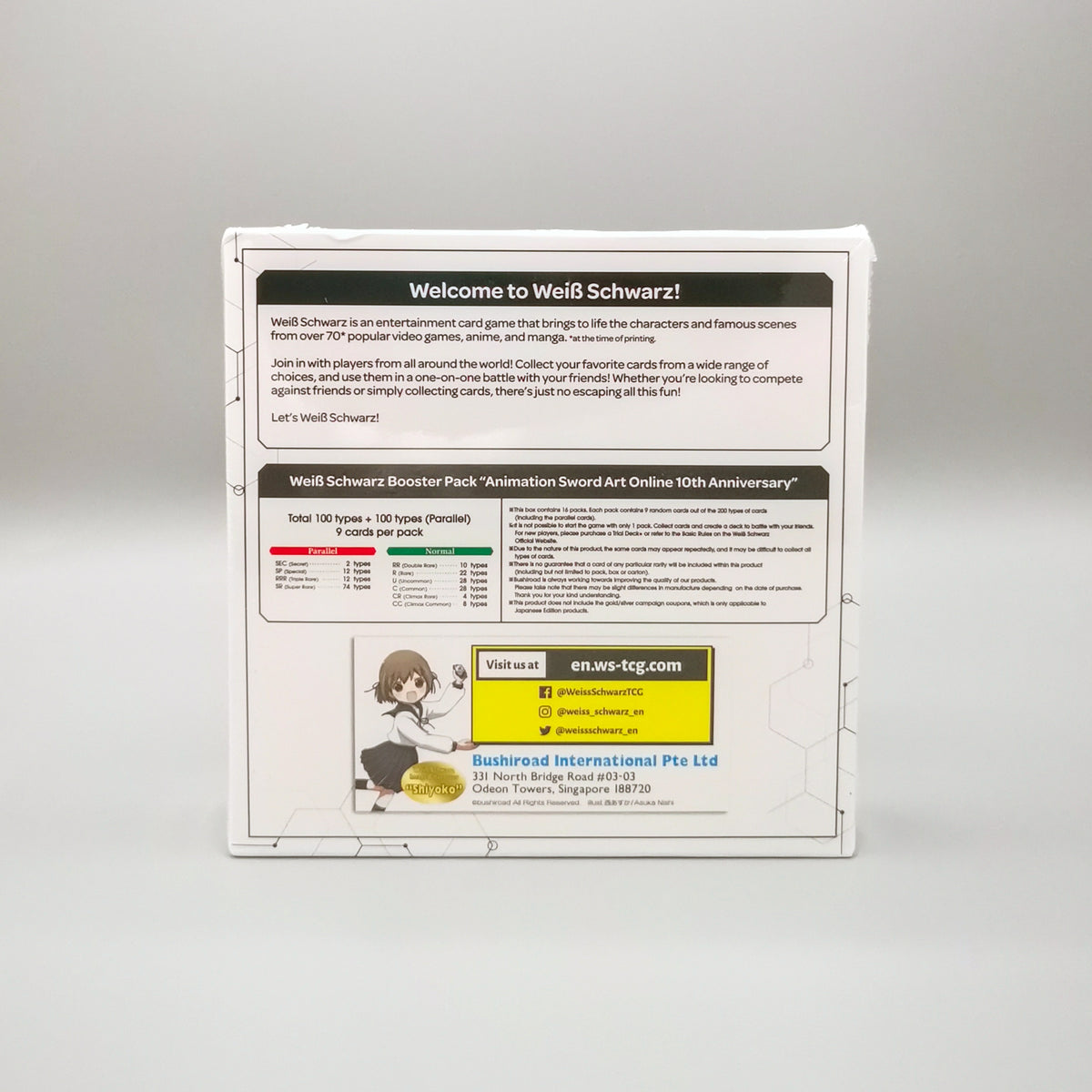 Weiss Schwarz - Animation Sword Art Online 10th Anniversary (1st Edition) | 16 Booster Pack Display | Englisch