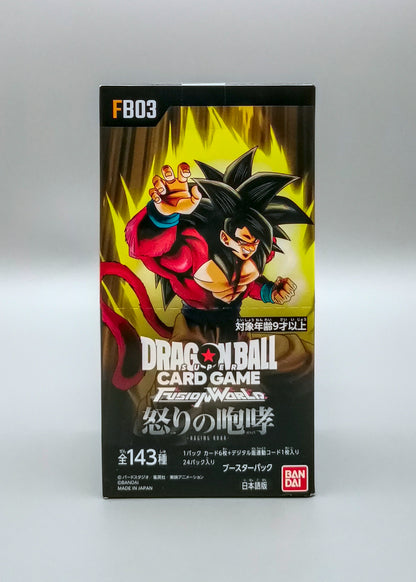 Dragon Ball Super FB03-JP Raging Roar | 24 Booster Pack Display | Japanisch