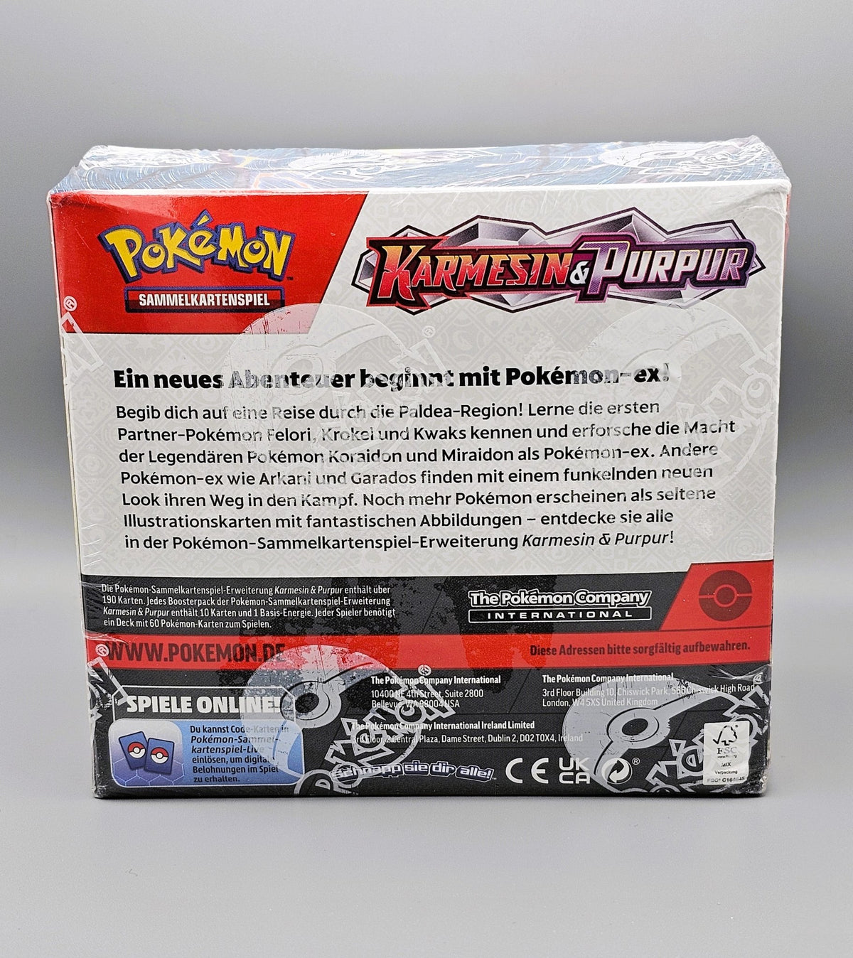 Pokémon KP01 Karmesin & Purpur: Base Set | 36 Booster Pack Display | Deutsch - PiRoGamma TCG
