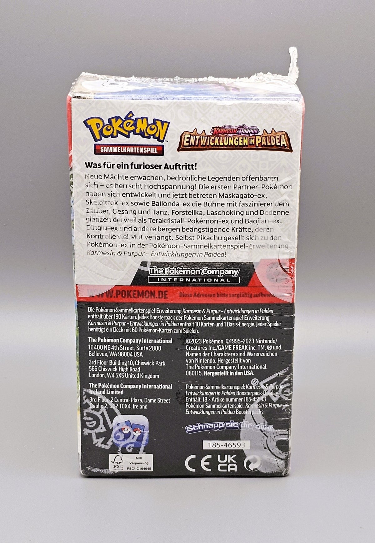 Pokémon KP02 Karmesin & Purpur: Entwicklungen in Paldea | 18 Booster Pack Display | Deutsch - PiRoGamma TCG
