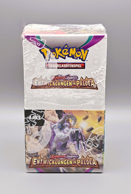 Pokémon KP02 Karmesin & Purpur: Entwicklungen in Paldea | 18 Booster Pack Display | Deutsch - PiRoGamma TCG