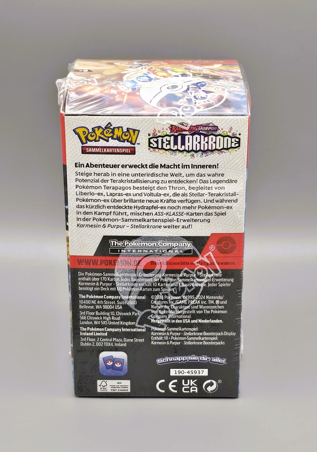 Pokemon KP07 Karmesin & Purpur: Stellarkrone | 18 Booster Pack Display | Deutsch