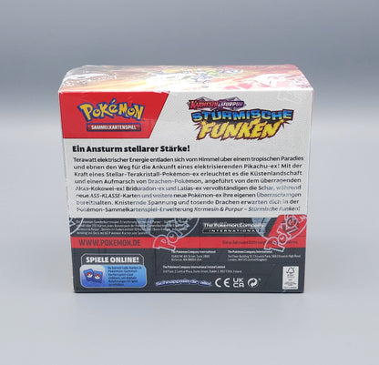 Pokemon KP08 Karmesin & Purpur: Stürmische Funken | 36 Booster Pack Display | Deutsch