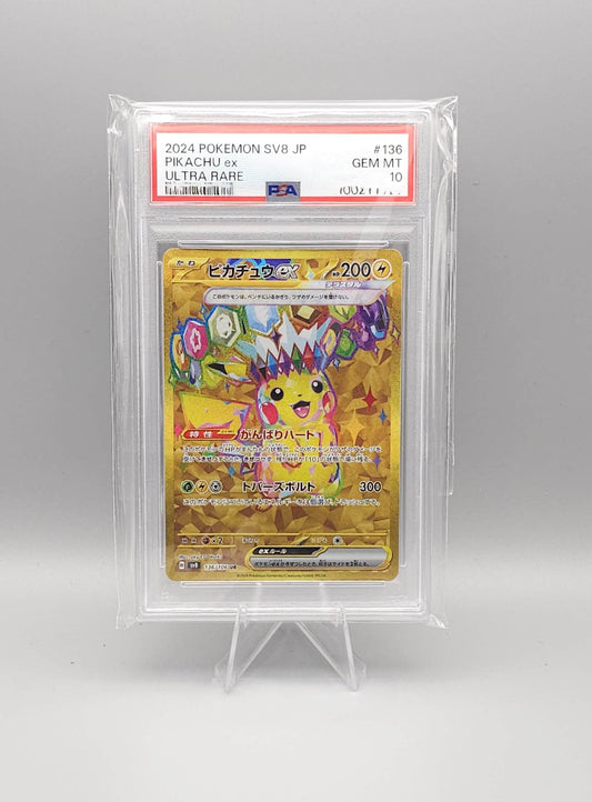 Pokemon | Pikachu ex sv8 136 UR | PSA10 | Japanisch