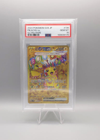 Pokemon sv8a Pikachu ex | Trio mit aufsteigender Grading-Nr. in PSA10 | Japanisch